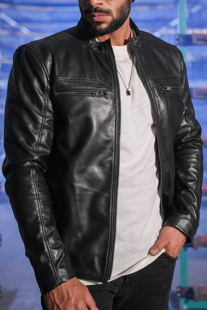 Black Biker leather jacket 4 Black Biker leather jacket 4